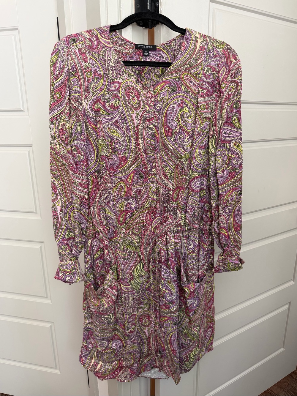 Etcetera Multicolor Paisley Print Casual Dress